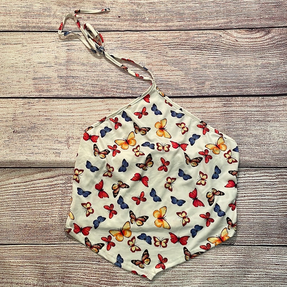 Gaze | Butterfly halter top size M NWT
